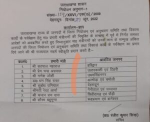 CM Dhami Appointed Minister Districts Charge