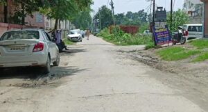 Broken Roads Outside Tehsil In Laksar