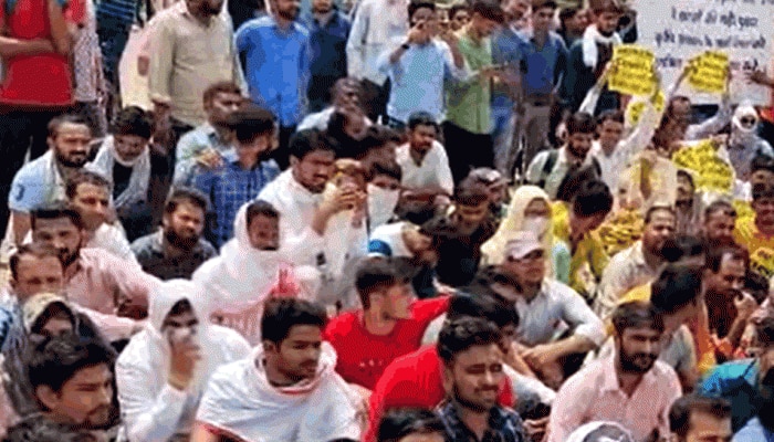 Youth Protested Against Paper Leak